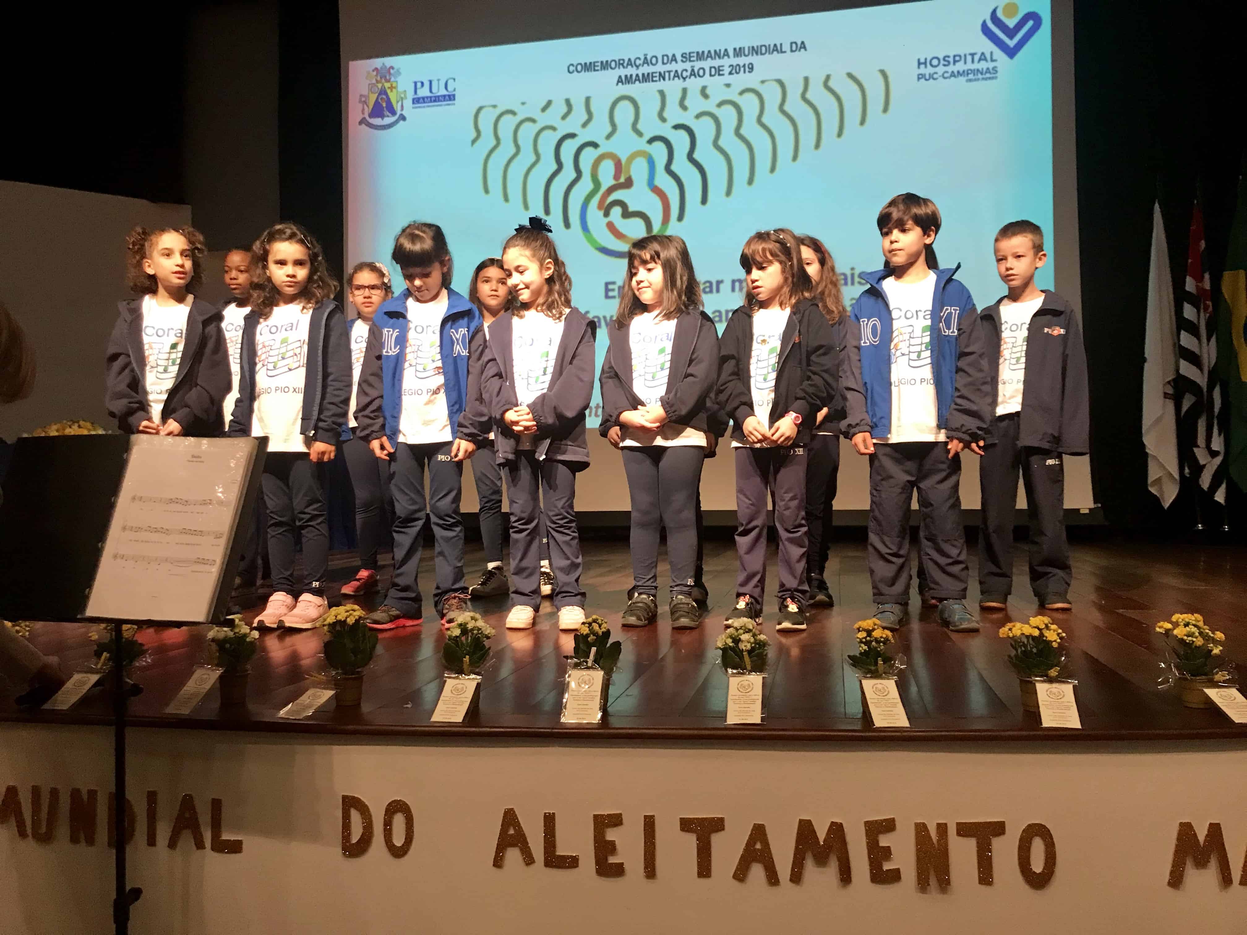 CORAL PIO XII NA SEMANA MUNDIAL DE ALEITAMENTO MATERNO DA PUC-CAMPINAS